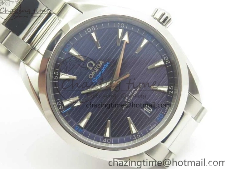 0425 Aqua Terra 150M Master Chronometers VSF 1:1 Best Edition Deep Blue Dial Silver Hand on SS Bracelet A8900 Super Clone HighPerformance 8013